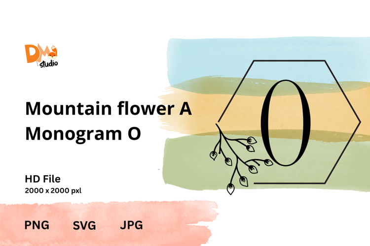Mountain Flower Monogram