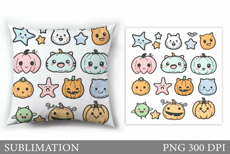 Halloween Pumpkin Pillow. Halloween Pillow Sublimation