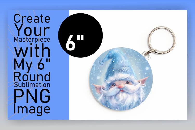 Cute Gnome Sublimation Round Design Watercolor
