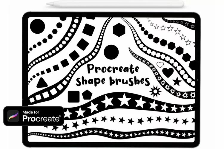 Procreate Shape Brush, Procreate Brushes, Procreate