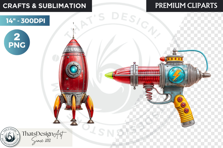 Cute Space Astronaut Clipart, Retro Space Adventure PNG