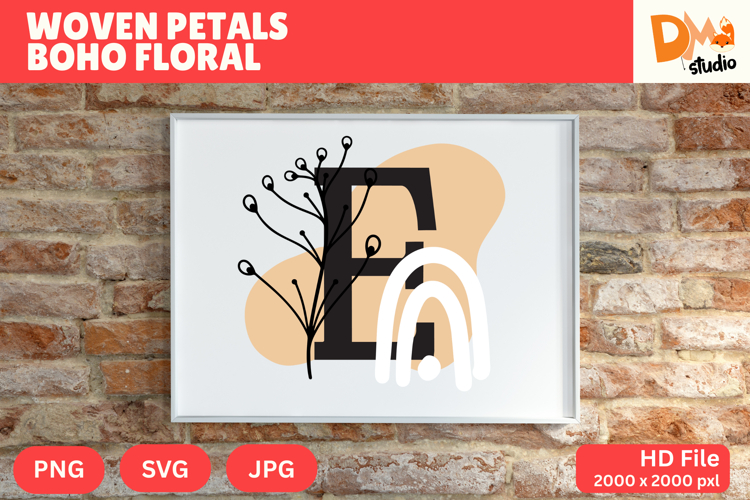 Floral Monogram Letter Svg Image 5