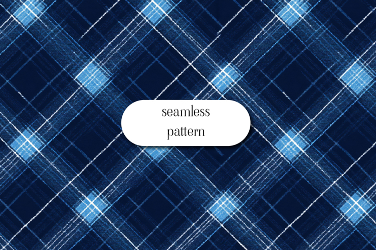 Blue and Navy Seamless Tartan Plaid Pattern Background