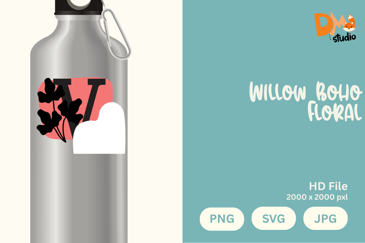 Willow Boho Floral Monogram