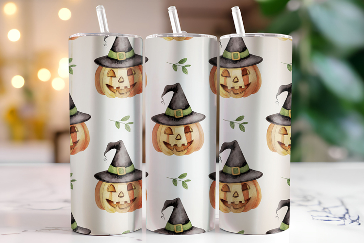 Halloween Pumpkin Tumbler Wrap | Sublimation | Tumblers