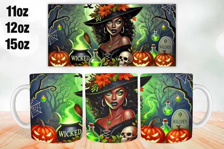 Halloween Wicked Mug Wrap Sublimation 11oz, 12oz, 15oz