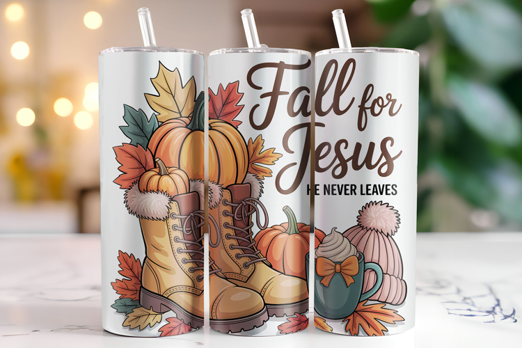 Fall for jesus Tumbler Wrap | Sublimation | Tumblers