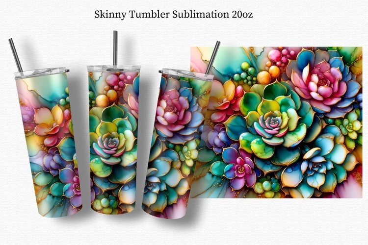 Succulents, Tumbler Wrap 20oz,