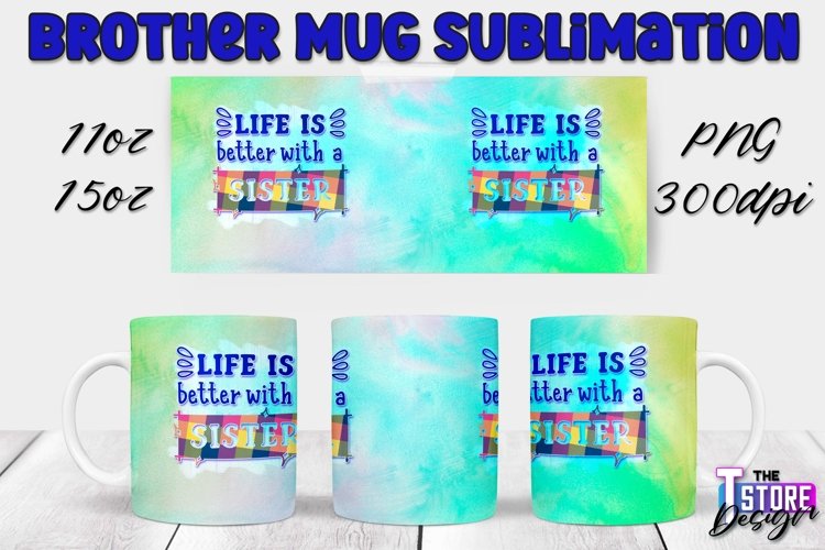 Brother Mug Quotes Design | 11 Oz 15 Oz Mug Sublimation example image 1