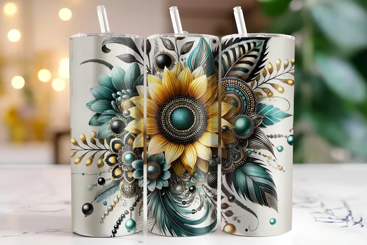 Sunflower Tumbler Wrap | Sublimation | Tumblers