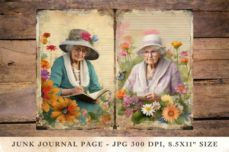 Printable Junk Journal Pages gothic grandma 7