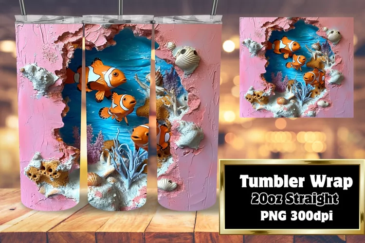 3D Underwater Escape Tumbler Wrap - Ocean View