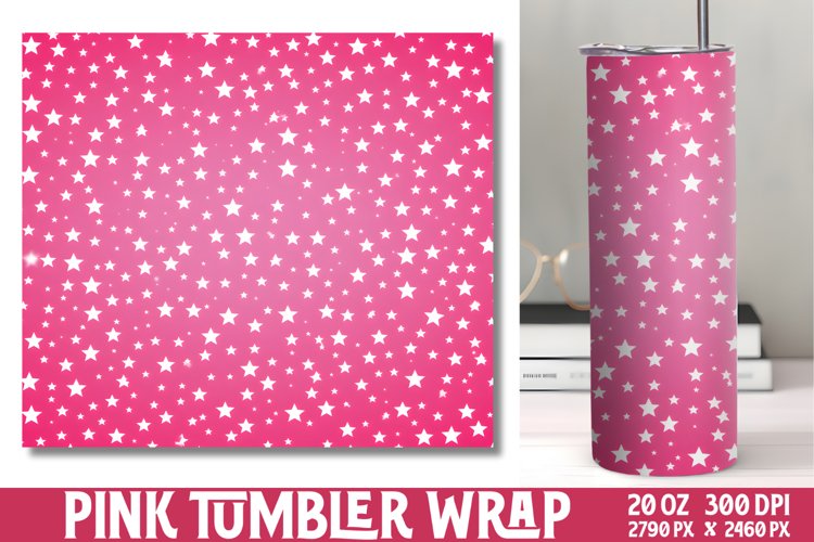 Pink Digital Paper Tumbler Wrap