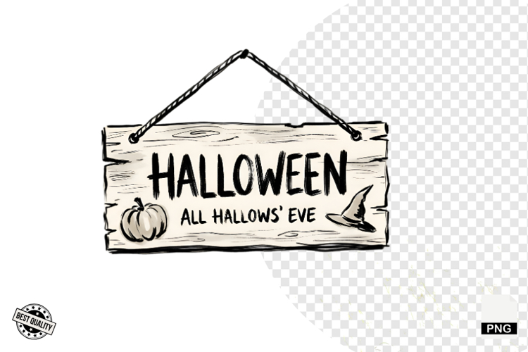 Halloween Signage PNG Clipart