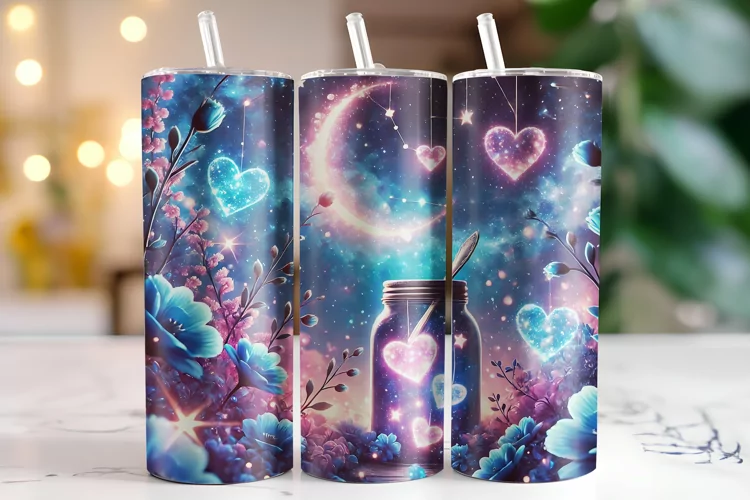 Hearts Tumbler Wrap | Sublimation | Tumblers