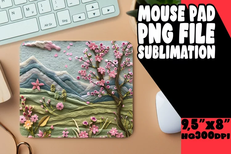 Captivating 3D Landscape Mouse Pad Sublimation