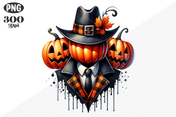 Halloween Pumpkins Sublimation - Clipart PNG Design