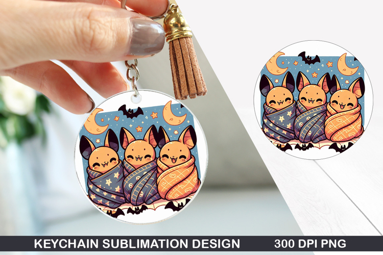 Halloween Keychain Sublimation - Halloween Keychain PNG