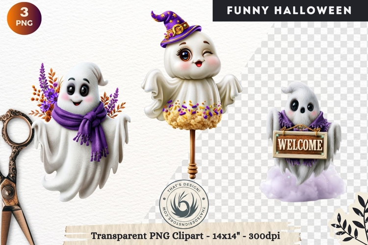Funny Halloween characters Clipart Spooky graphics