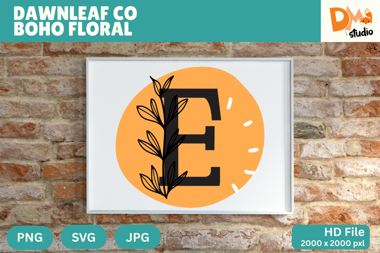 Dawnleaf Co Boho Floral Monogram