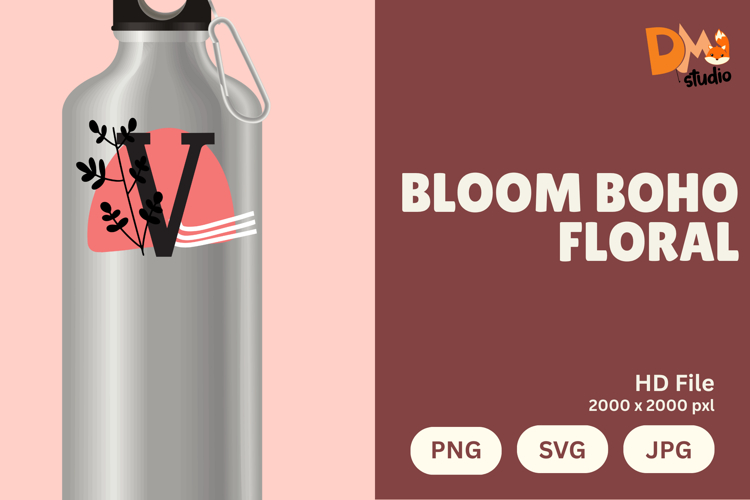 Boho Floral Svg