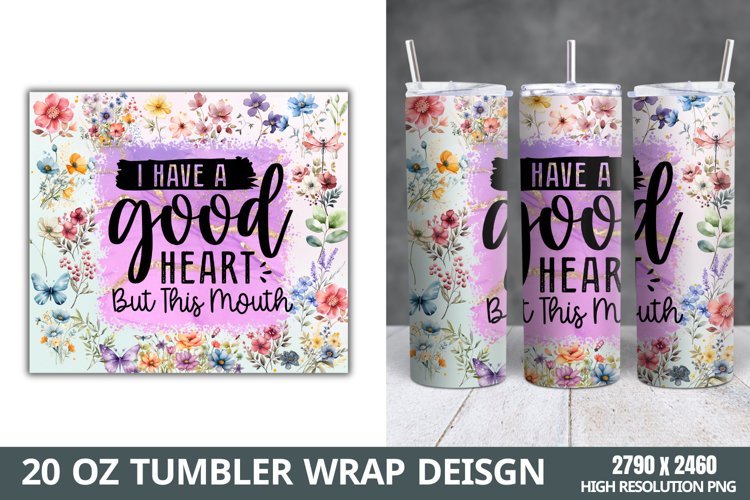 Funny Quotes 20oz Skinny Tumbler Sublimation, example image 1
