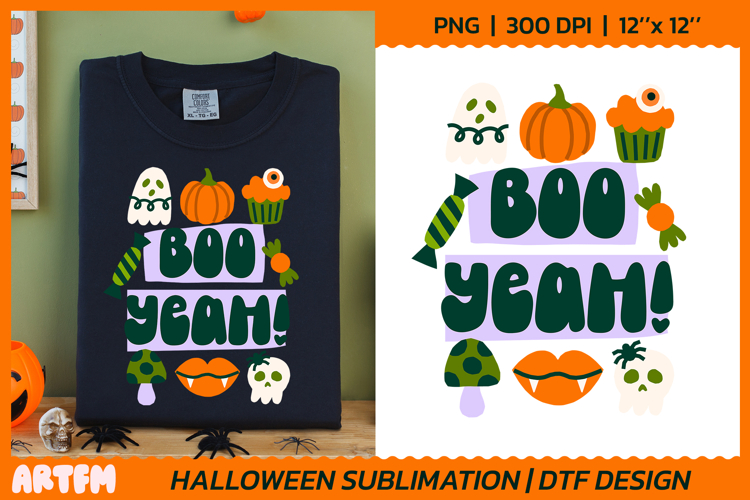 Boo Yeah Sublimation | Spooky Halloween DTF Print