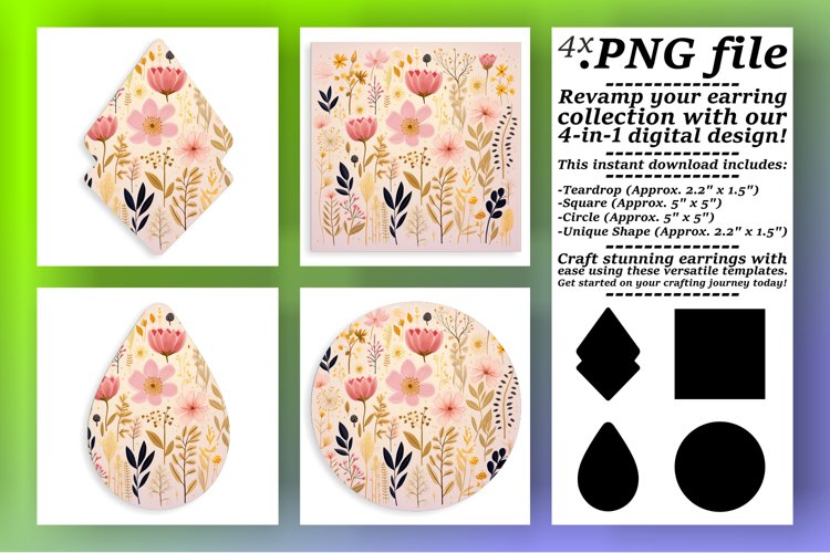 Boho Blooms Galore: Sublimation Charm Collection example image 1