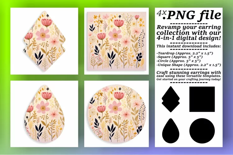 Boho Blooms Galore: Sublimation Charm Collection