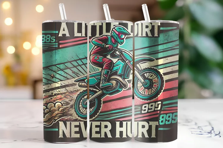 Bike Racing Tumbler Wrap | Sublimation | Tumblers