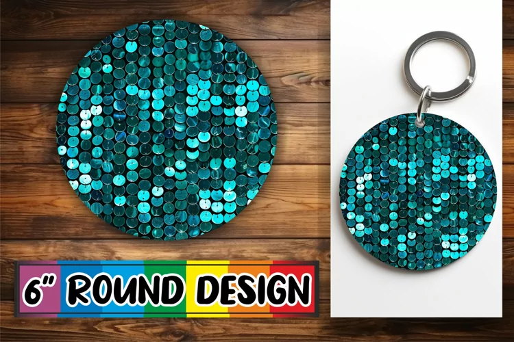 Glittery Bright Pattern Round Design
