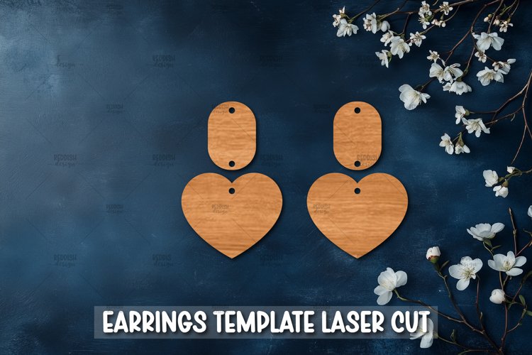 Heart Earrings Svg Image 11