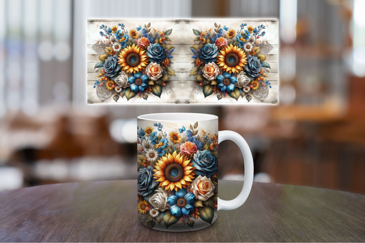 Mug Wrap Sublimation - sunflower