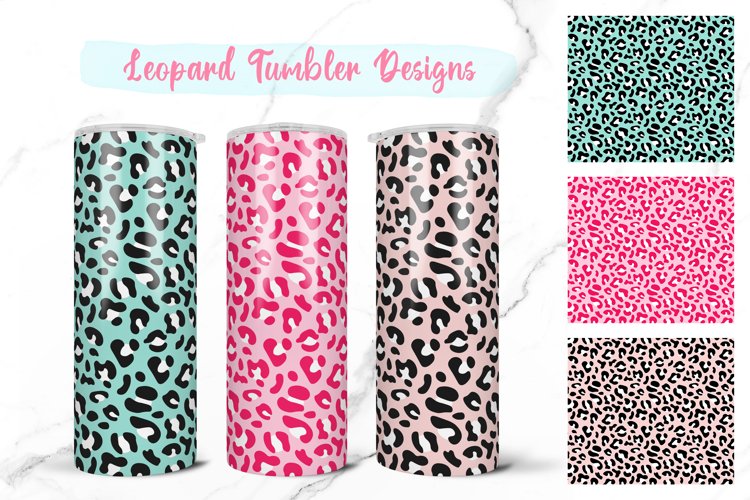 Leopard Tumbler, Tumbler sublimation designs, 20 oz Skinny.