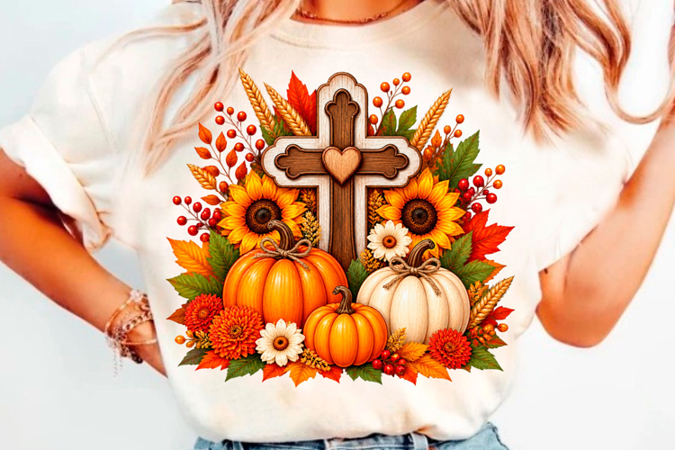 Fall T-shirt design PNG Thanksgiving quotes PNG