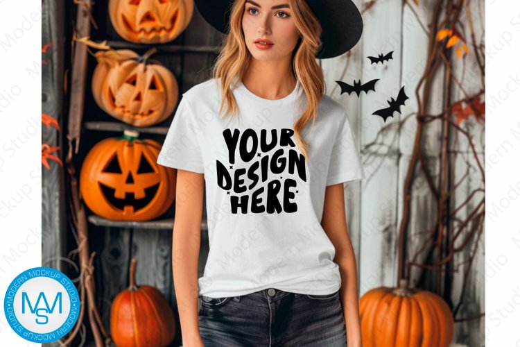 White Tshirt Mockup Image 19