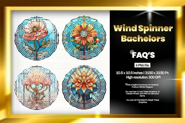 Bachelors Wind Spinner Sublimation - 04 Variations