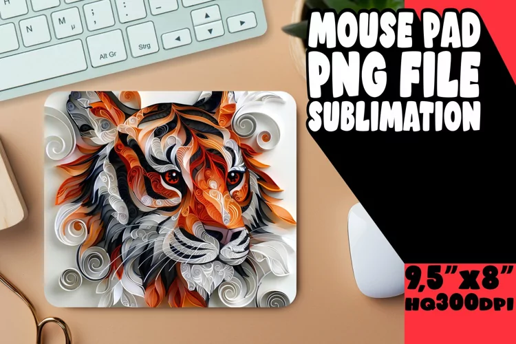 Whisker Wonderland Sublimation Mouse Pad - 3D Design