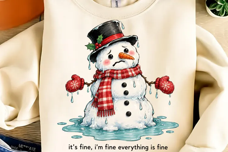 It's Fine I'm Fine Everything is Fine PNG, Christmas PNG
