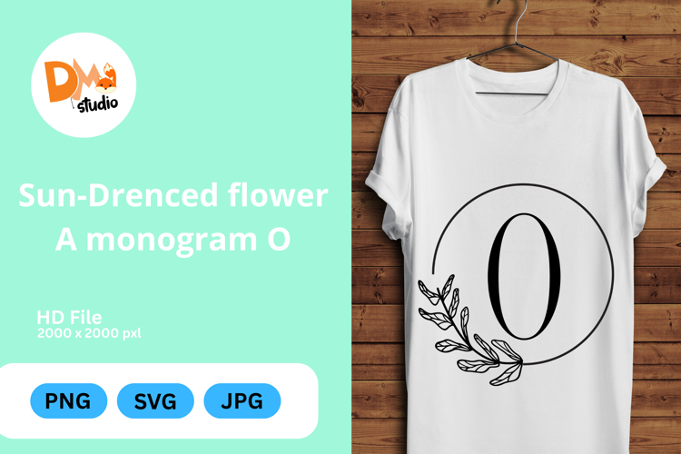 Sun-Drenched Flower Monogram