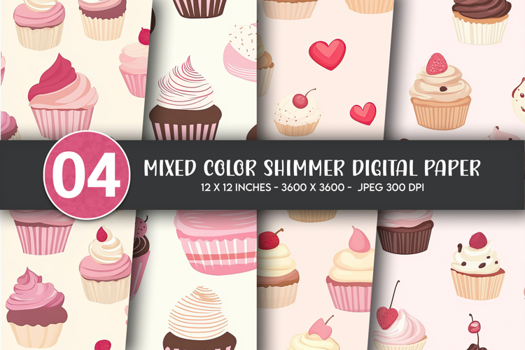 Mixed Color Shimmer Digital Paper