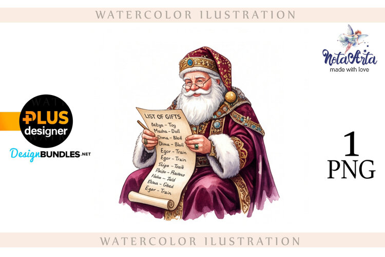 Christmas Santa in Elegant Attire example image 1