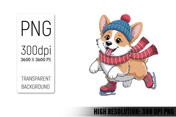 Cute Christmas Dog, Animal Sublimation Clipart PNG