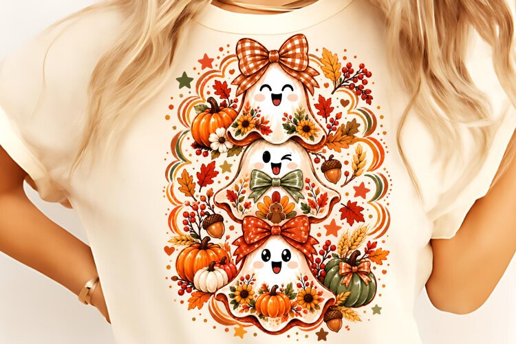 Funny Thanksgiving Ghost PNG, Funny Thanksgiving PNG example image 1