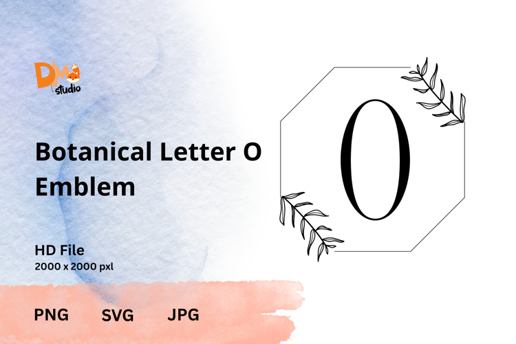 Botanical Letter Emblem Monogram - Elegant Nature