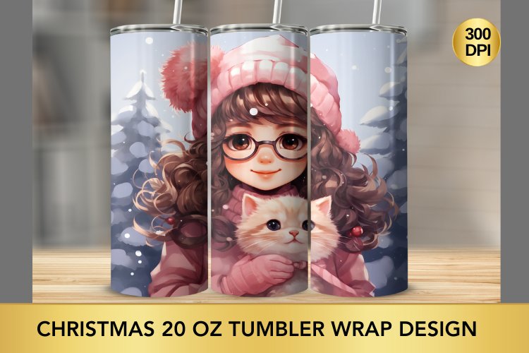 Christmas 20 oz Skinny Tumbler Sublimation