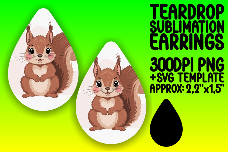 Creative Teardrop Earrings PNG Artwork , Valenines Animals