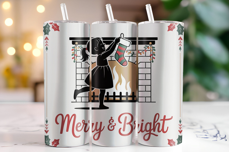 Merry & Bright Svg | Christmas Svg | Svg Cut Files