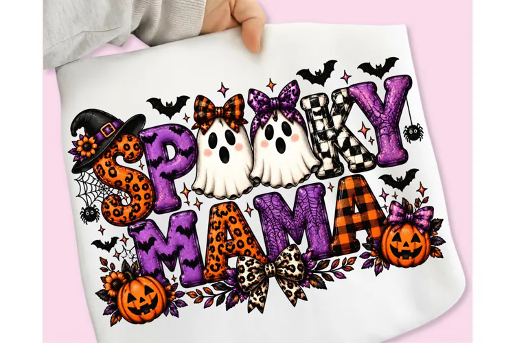 Spooky Mama PNG, Halloween PNG, Halloween Sign, Boo Ghost