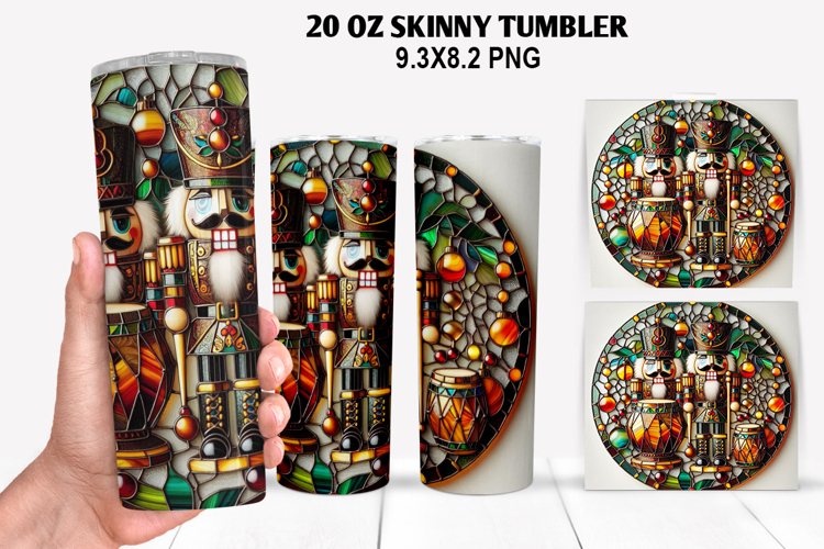 Christmas Skinny Tumbler 20oz Wrap Design, Christmas Tumbler